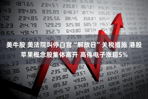 美牛股 美法院叫停白宫“解放日”关税措施 港股苹果概念股集体高开 高伟电子涨超5%