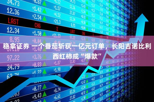 稳拿证券 一个番茄斩获一亿元订单，长阳吉诺比利西红柿成“爆款”
